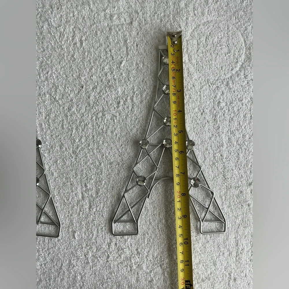 Silver Eiffel Tower Wall Decor Set